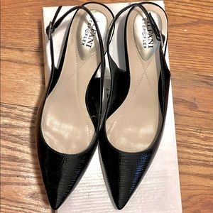 Alfani kitten heels, Size 7.5 black textured